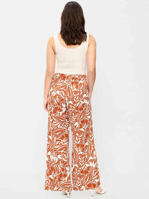 High-Waisted Playa Wide-Leg Pants