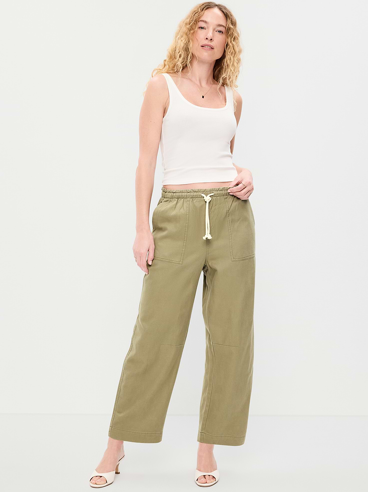Image number 1 showing, High-Waisted Utility Ankle Pants
