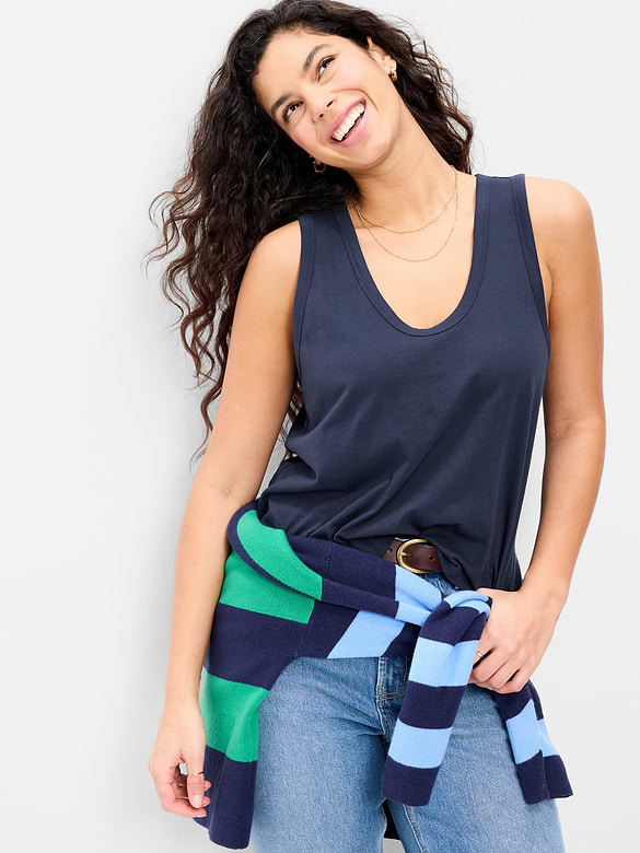 Image number 3 showing, Relaxed Scoop-Neck Tank Top