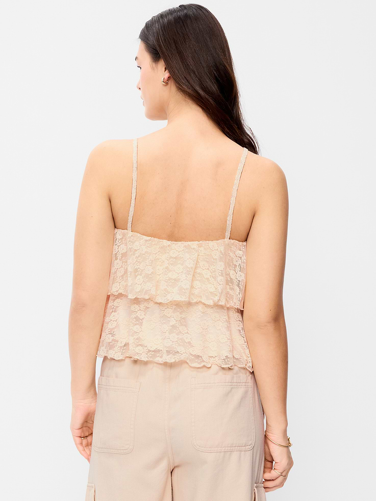 Image number 8 showing, Sleeveless Tiered Lace Ruffle Top