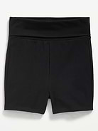Image number 1 showing, Foldover Jersey Biker Shorts for Girls