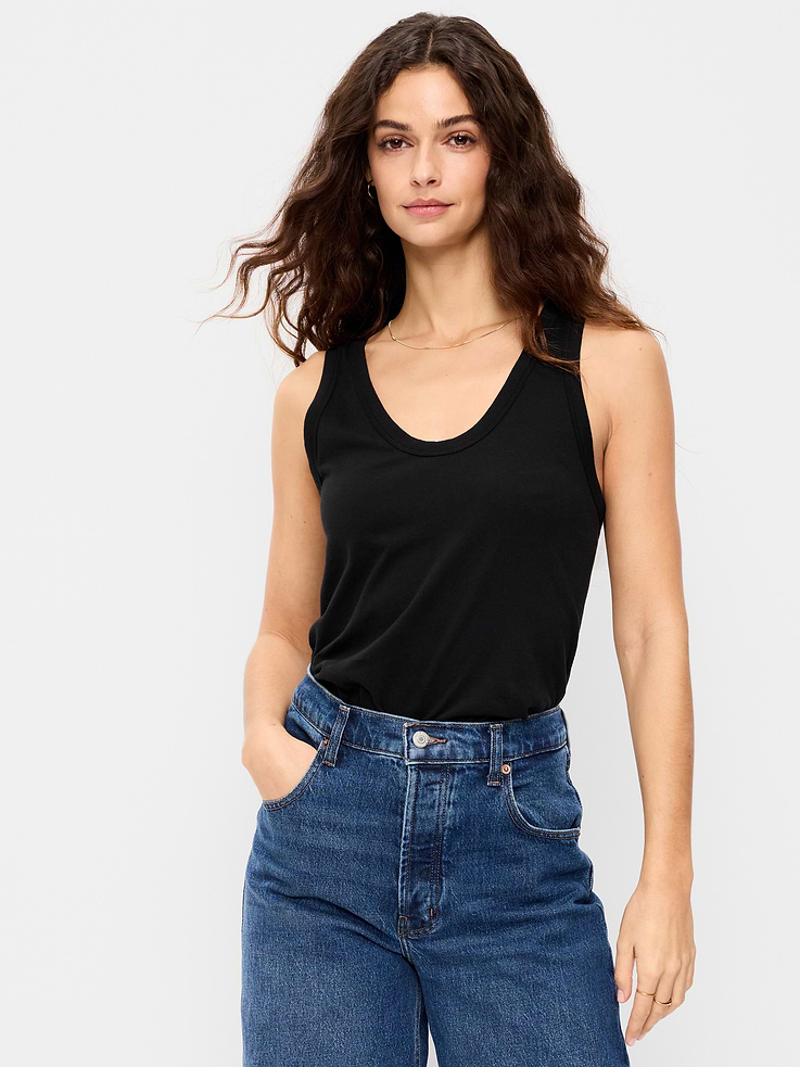 Image number 1 showing, Relaxed Scoop-Neck Tank Top