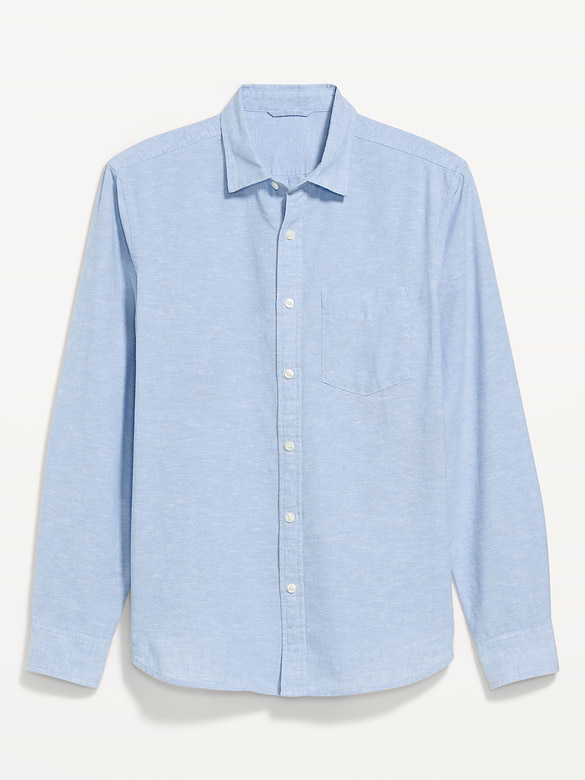 Classic Fit Linen-Blend Shirt