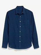 L'image numéro 3 présente Chemise coupe classique en mélange de lin