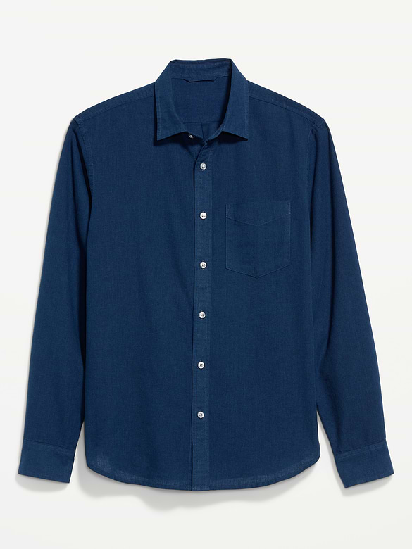Classic Fit Linen-Blend Shirt