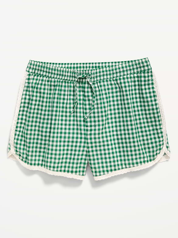 Short à bordure en dentelle pour fille