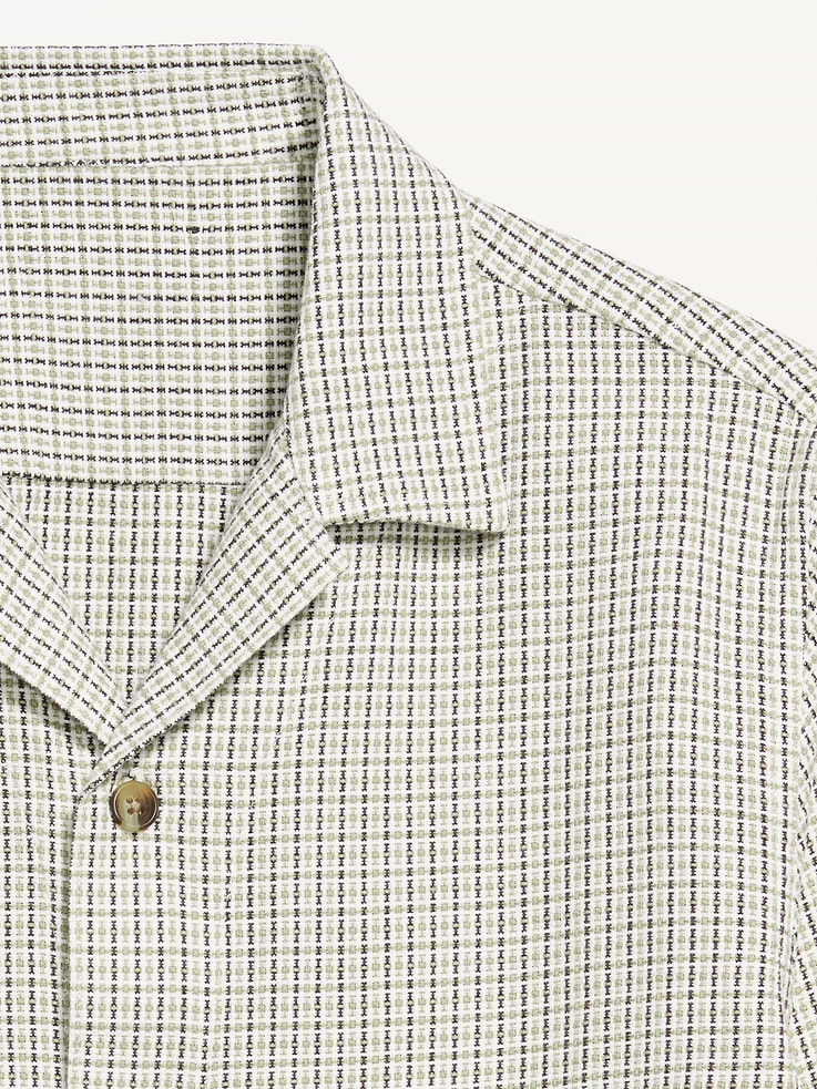 Image 5 of 5, Long-Sleeve Textured Camp Shirt