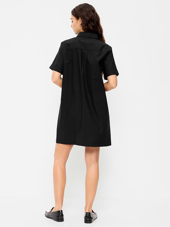 Button-Down Mini Shirt Dress