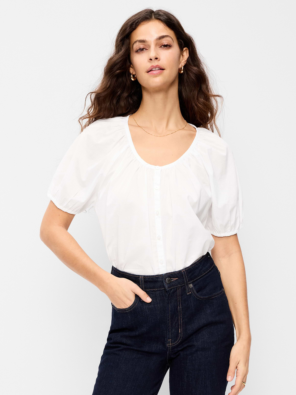 Airy Button-Down Top