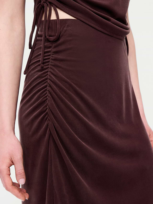 Ruched Midi Skirt