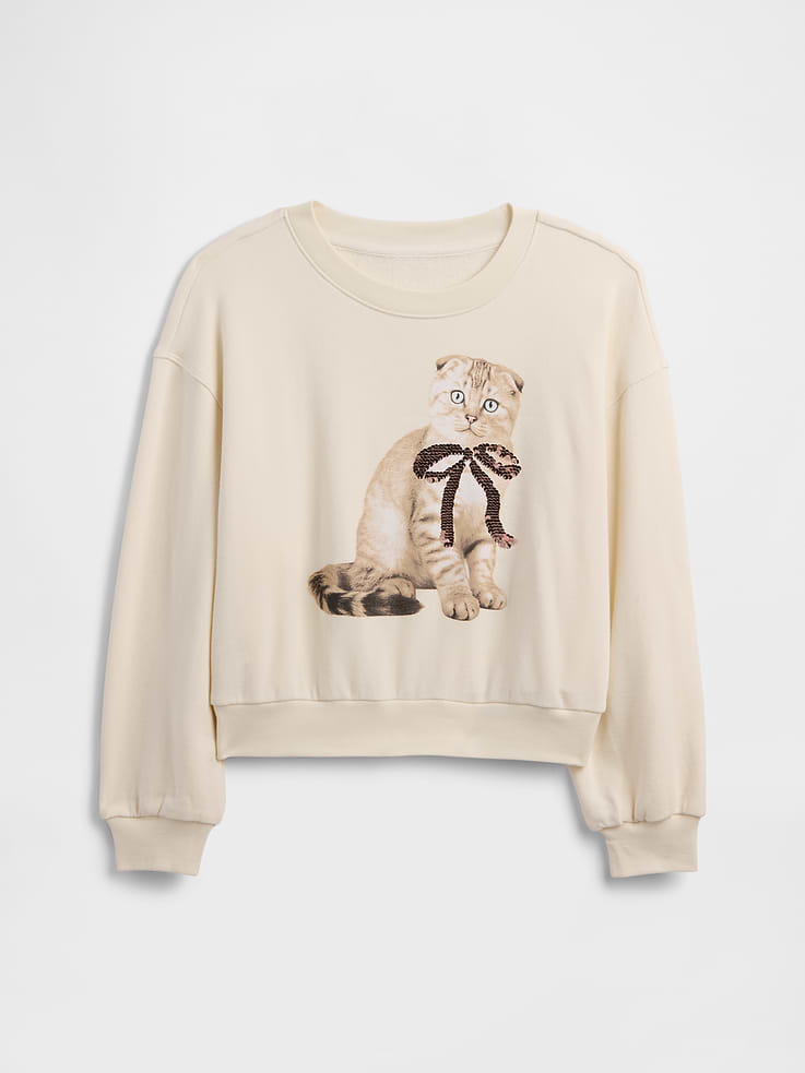Image number 3 showing, Kids Oversized Wedge Graphic Sweatshirt