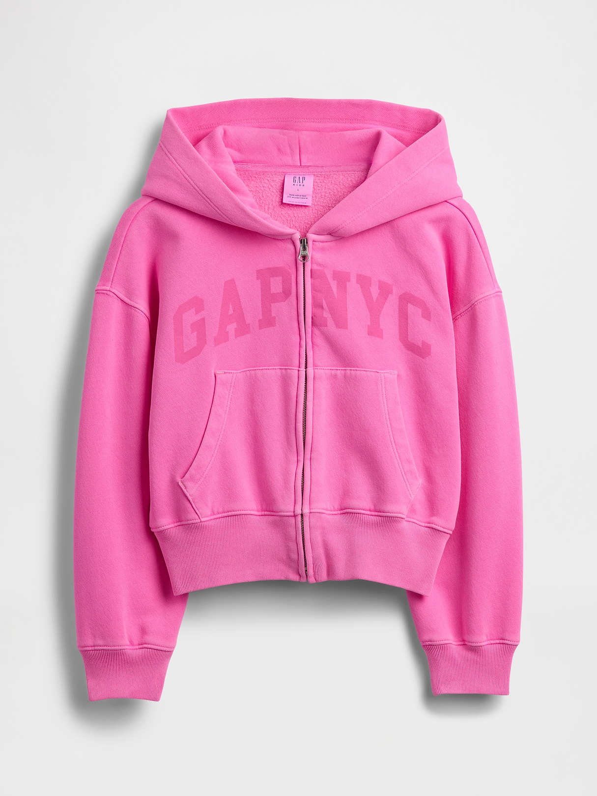 Kids VintageSoft Oversized Logo Zip Hoodie | Gap