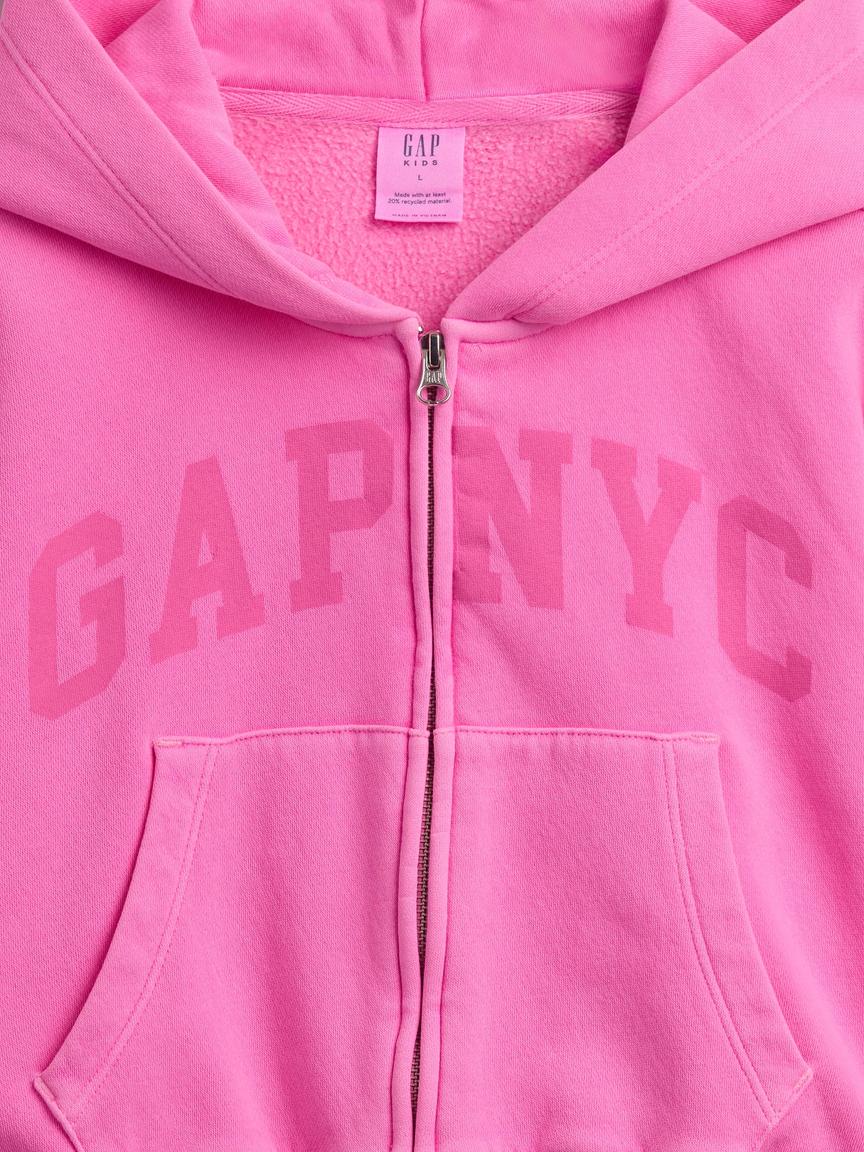 Kids VintageSoft Oversized Logo Zip Hoodie | Gap