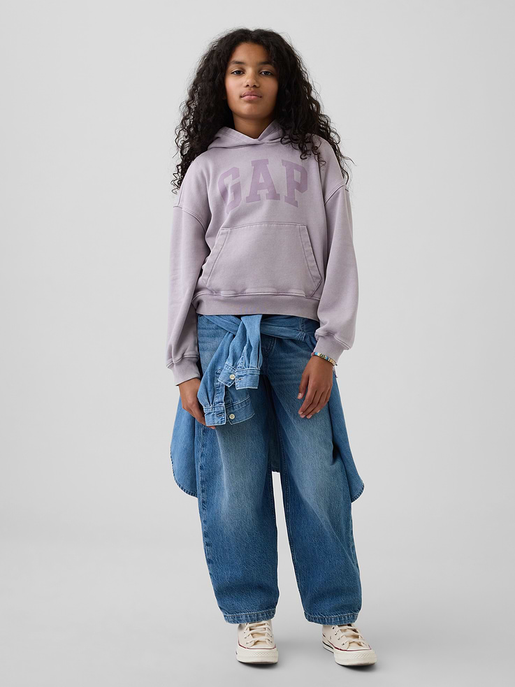 Image 4 of 6, Kids VintageSoft Relaxed Hoodie