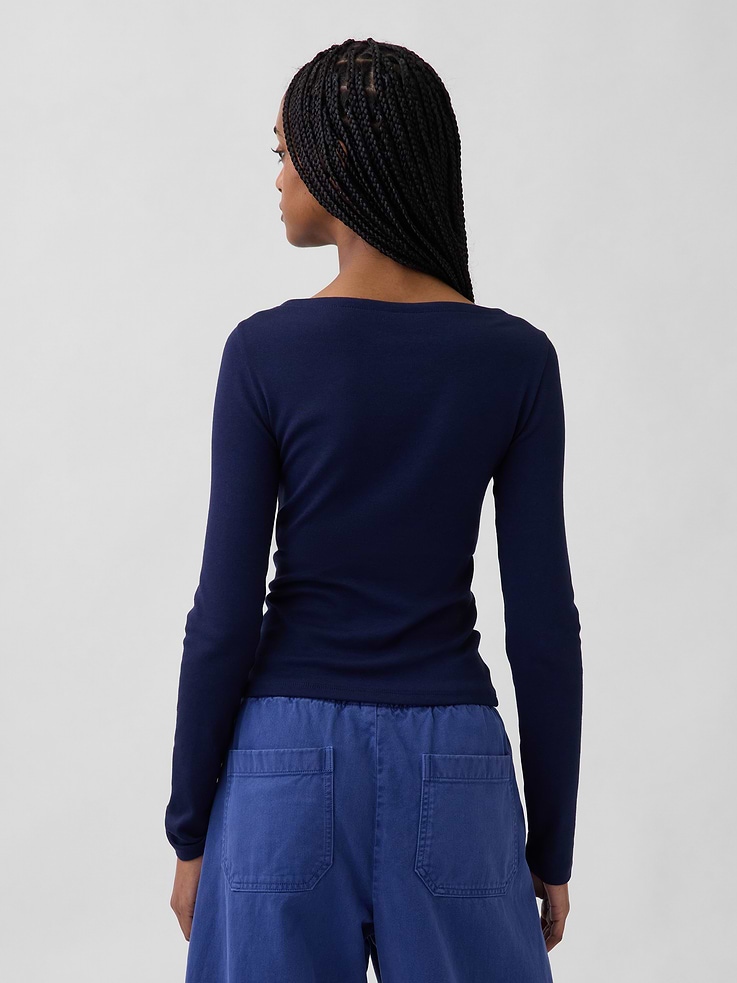 Image number 3 showing, Modern Boatneck T-Shirt