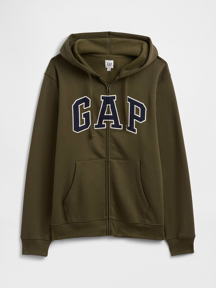 Image 6 of 7, Adult Relaxed Gap Logo Zip Hoodie