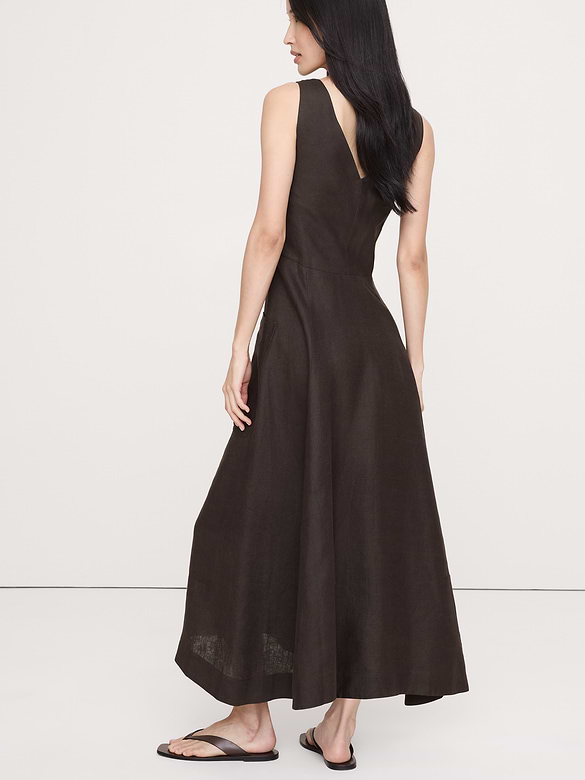 Linen Pocket Maxi Dress