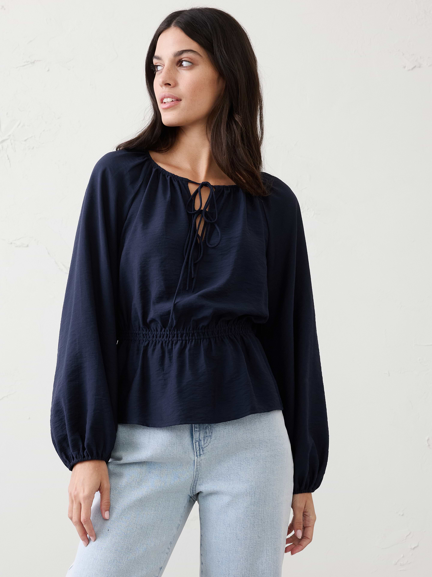 Image number 1 showing, Tie-Front Top