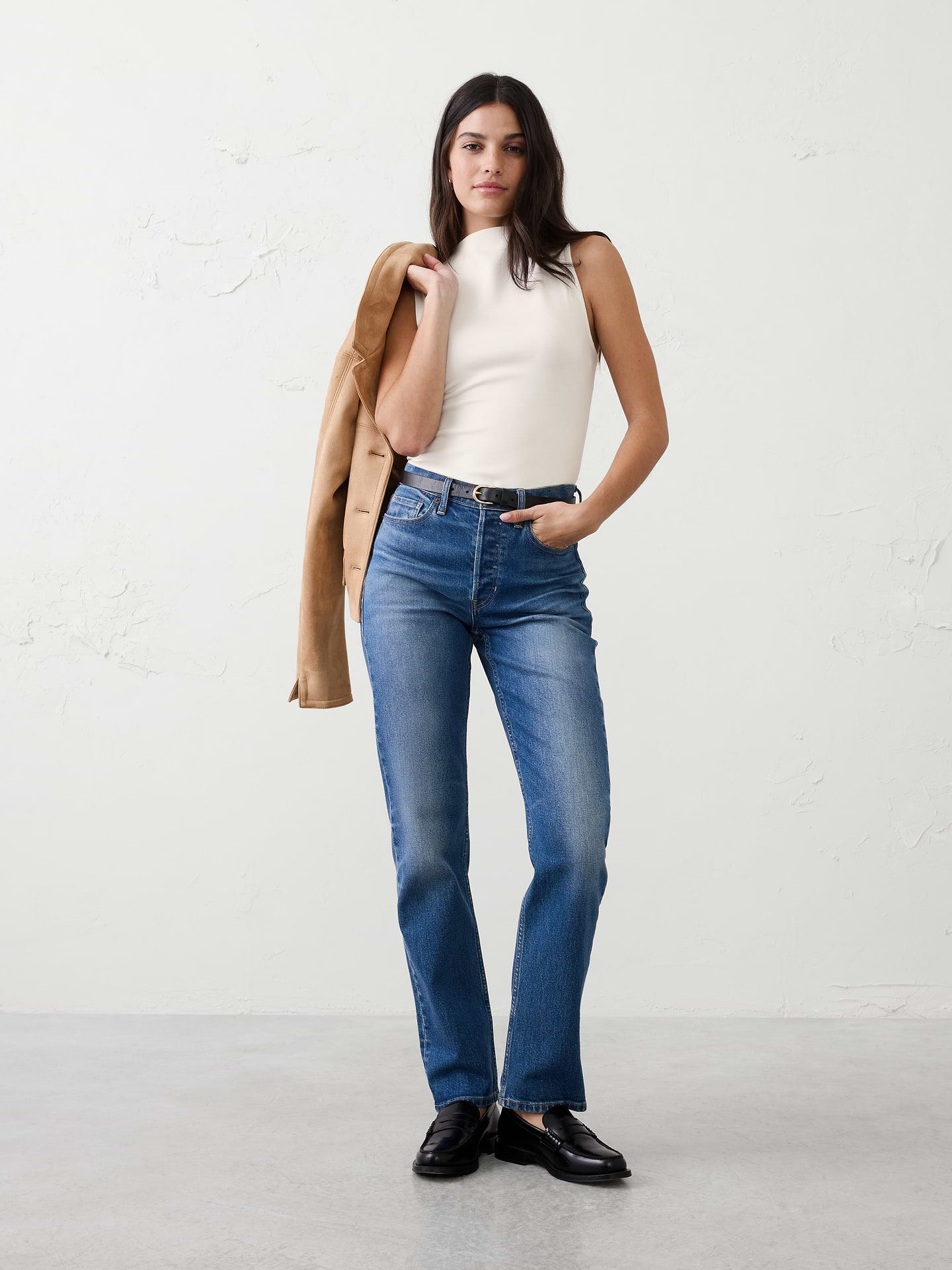 Image number 1 showing, Soft Touch High-Neck Top