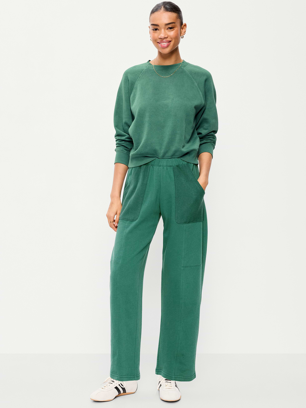 Mid-Rise SoComfy Seamed Barrel Sweatpants by Old Navy