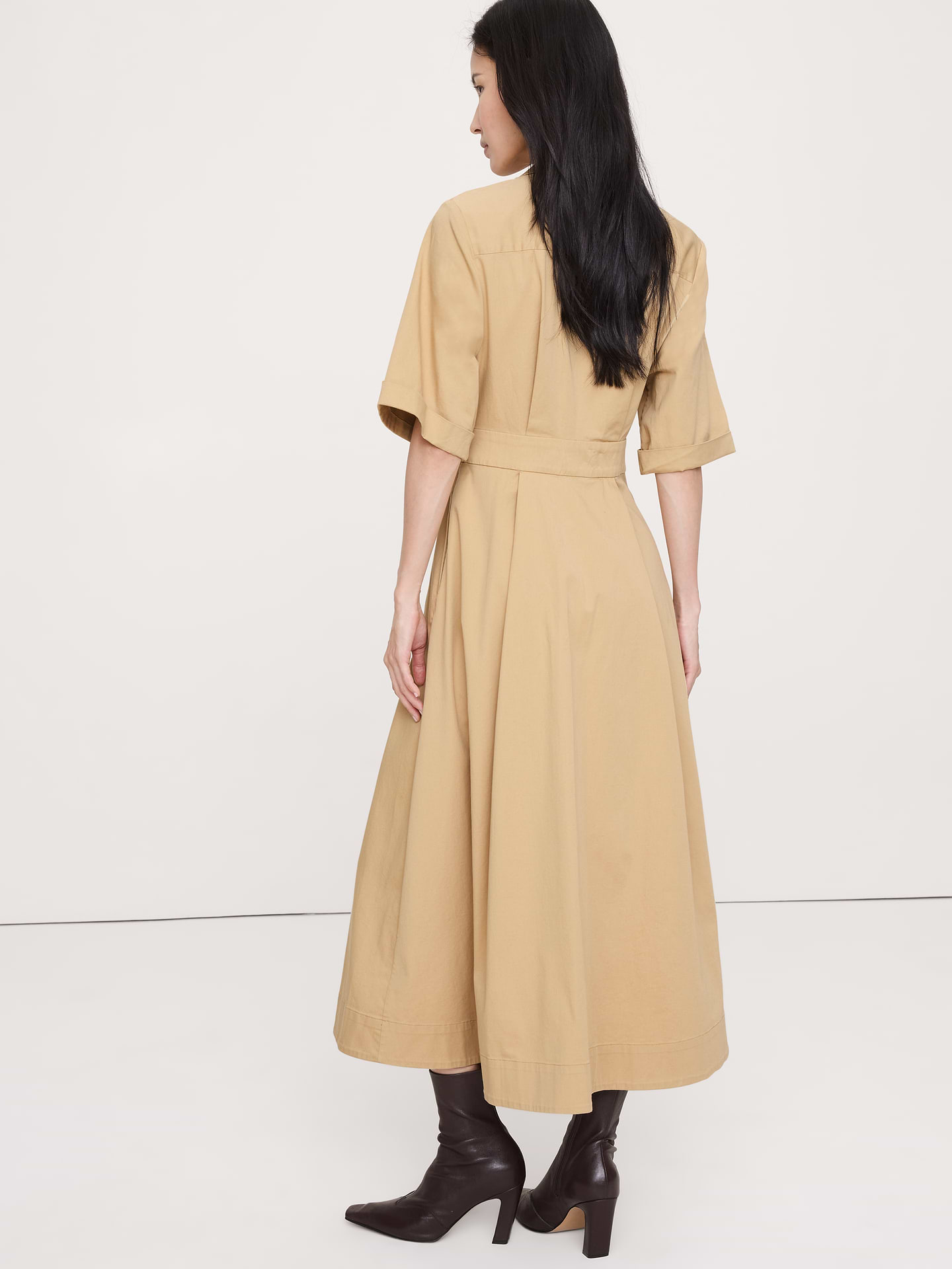Image number 5 showing, Stretch-Poplin Shirtdress