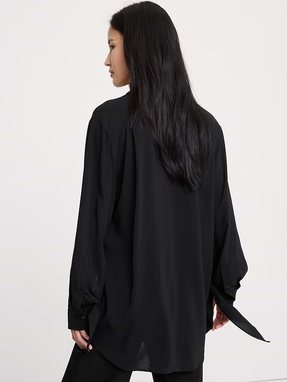 Georgette Tie-Cuff Shirt