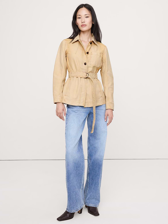 Veste-chemise en toile de coton