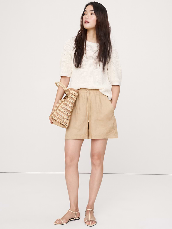 The Getaway 4" Short in Linen
