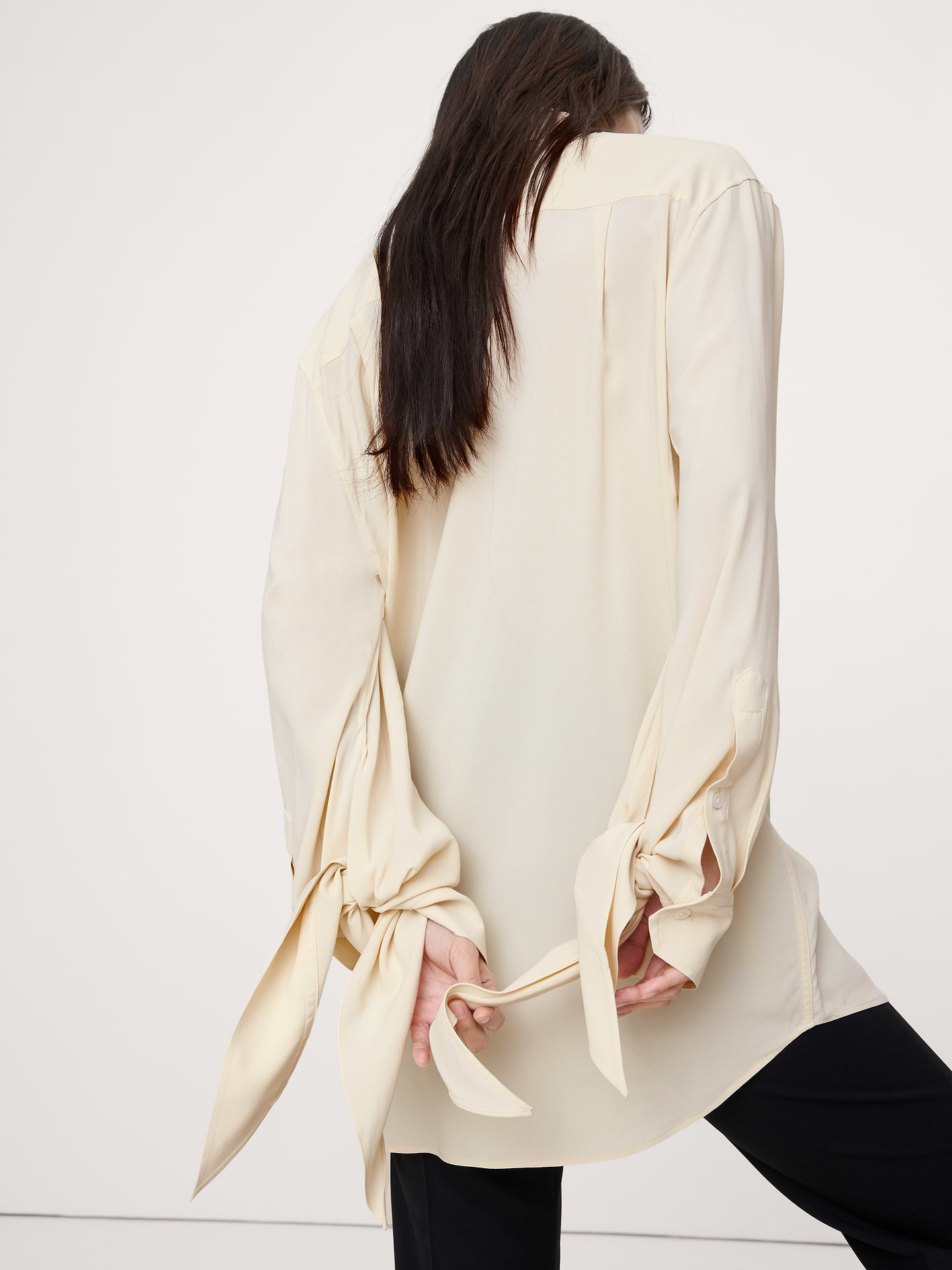 Image number 2 showing, Georgette Tie-Cuff Shirt
