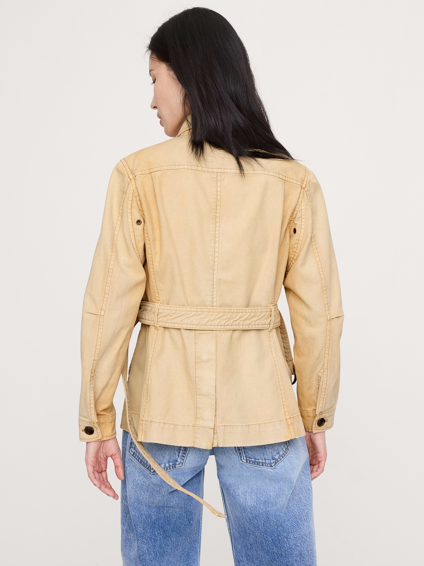 L'image numéro 3 présente Veste-chemise en toile de coton