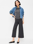 Image number 1 showing, High-Waisted Fashion Wide-Leg Cropped Leggings