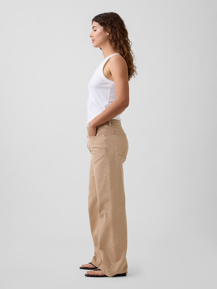 Image number 3 showing, Low Slung Relaxed Straight Jeans