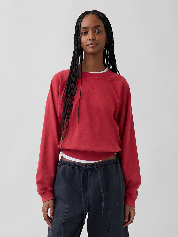 Image number 1 showing, VintageSoft Terry Raglan Sweatshirt