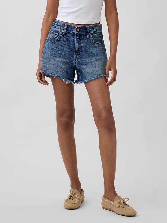 4" Mid Rise UltraSoft Relaxed Cutoff Shorts