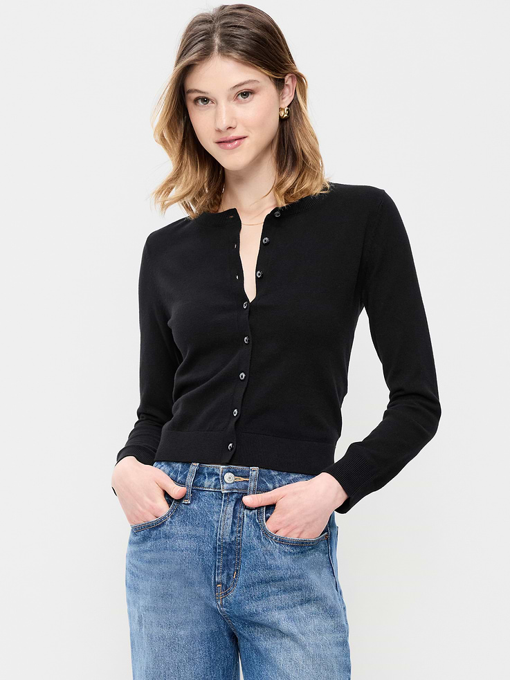 L'image numéro 1 présente Cardigan court ras du cou SoSoft léger
