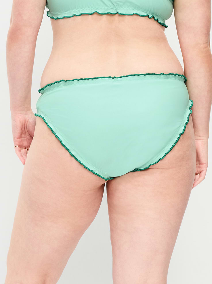 Image 6 de 9, Bas de maillot de bain taille mi-basse à volants