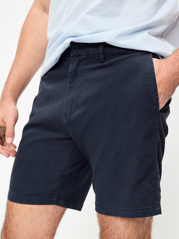 Slim Built-In Flex Rotation Chino Shorts -- 8-inch inseam
