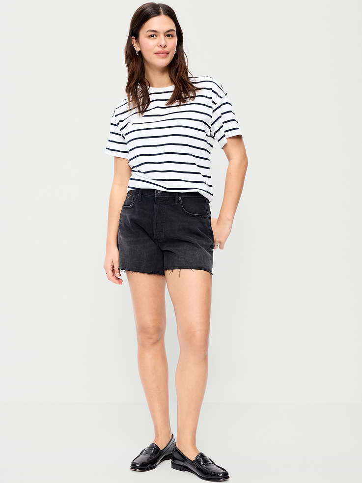 Image number 4 showing, High-Waisted OG Jean Shorts -- 4-inch inseam