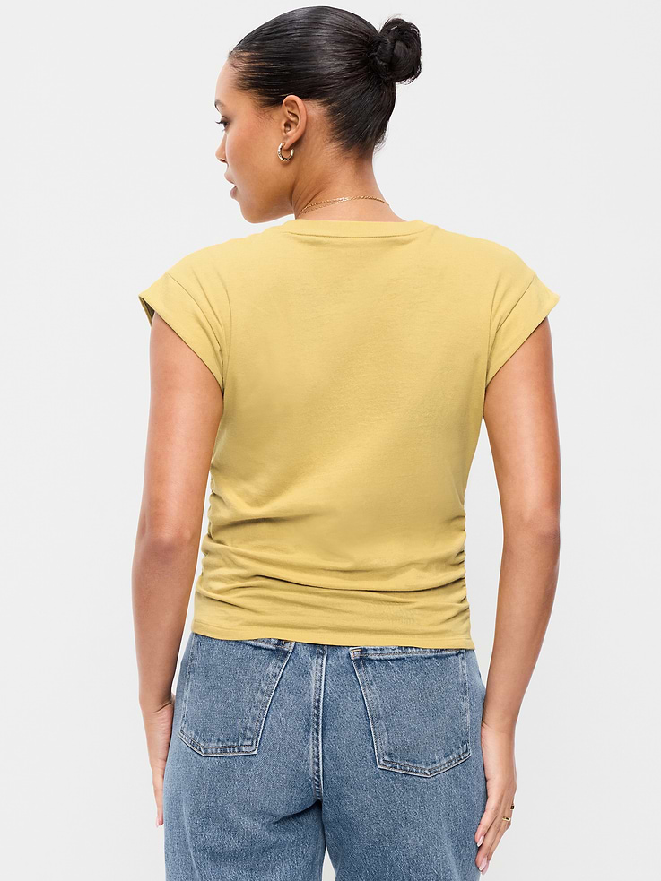 Image number 2 showing, Cap-Sleeve Cinch-Waist Top