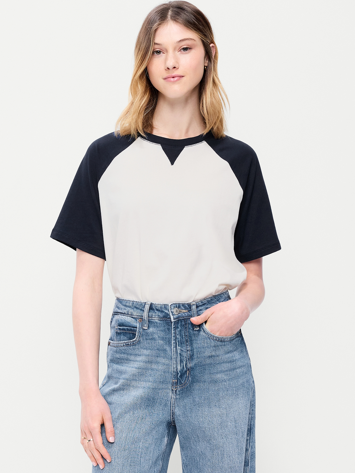 Vintage Crew-Neck Raglan T-Shirt | Old Navy