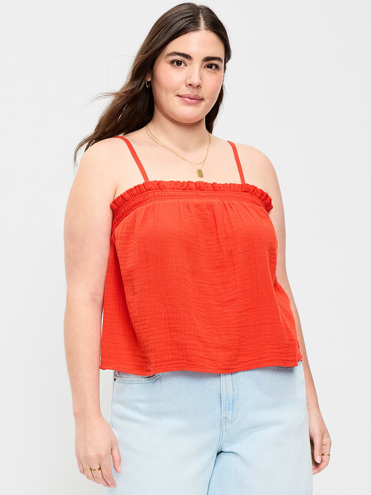 Image number 5 showing, Crinkle Gauze Tank Top