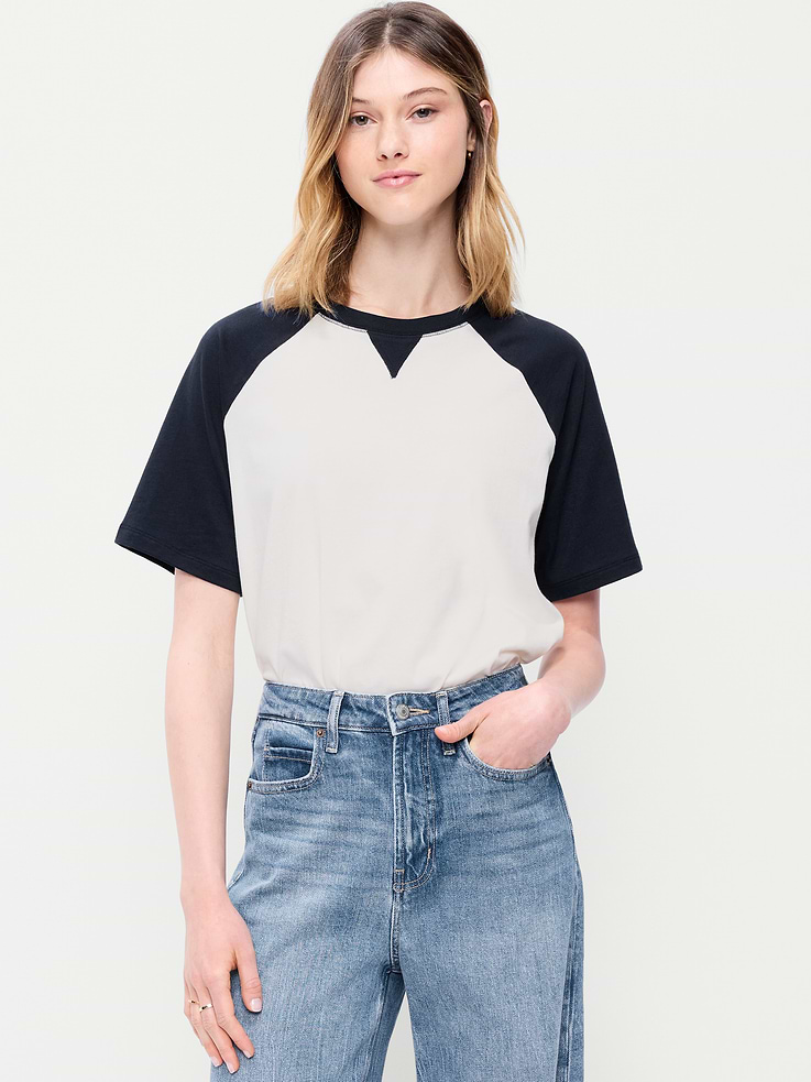 Image number 1 showing, Vintage Crew-Neck Raglan T-Shirt