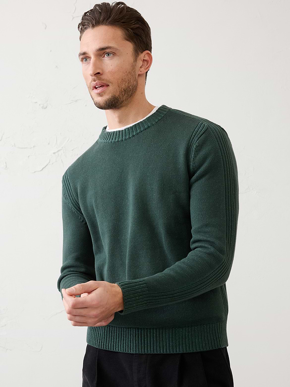 Plaited Crew-Neck Sweater