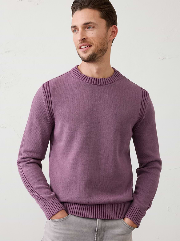 Plaited Crew-Neck Sweater