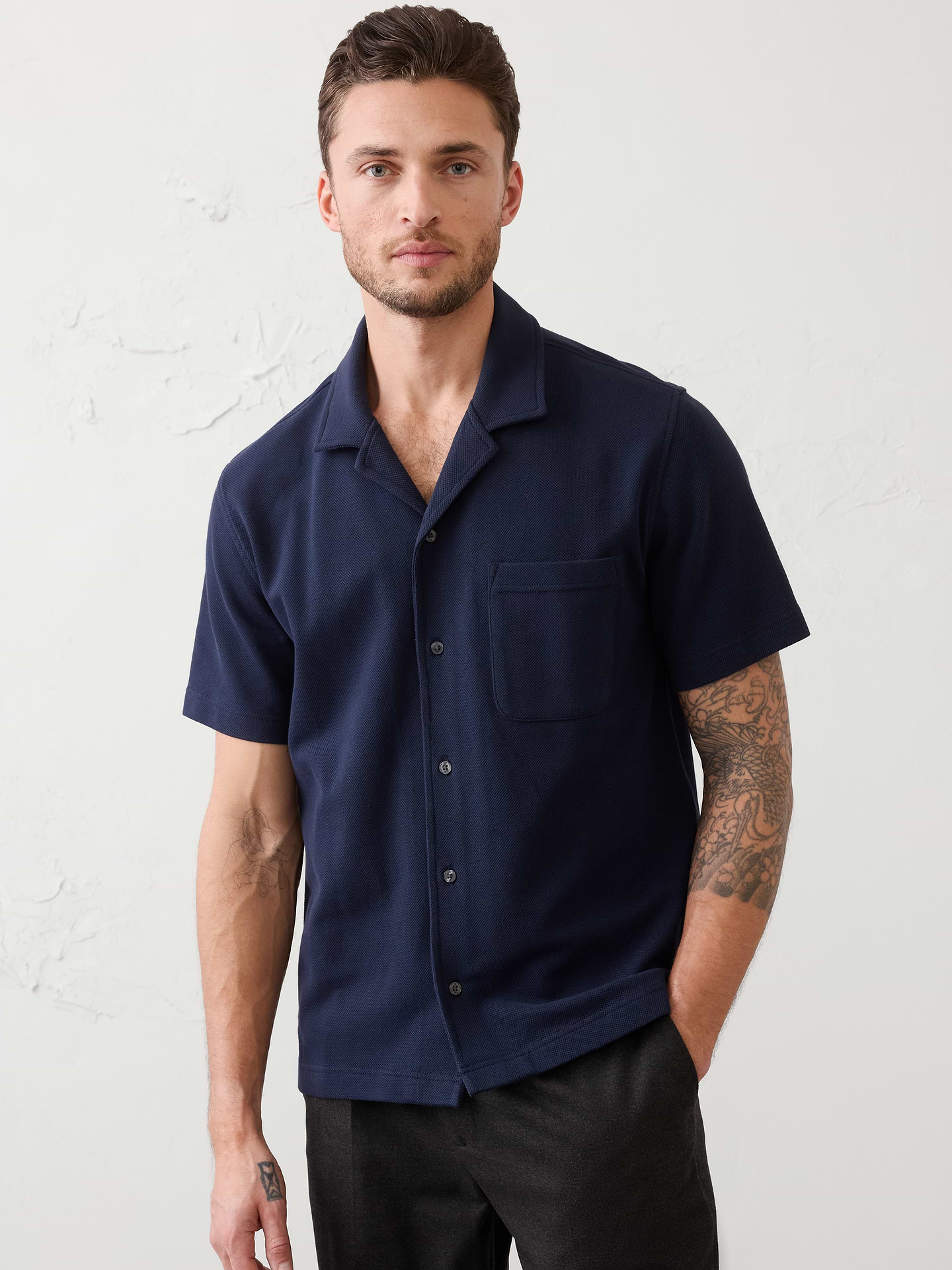 Image number 1 showing, Standard-Fit Textured Resort Polo