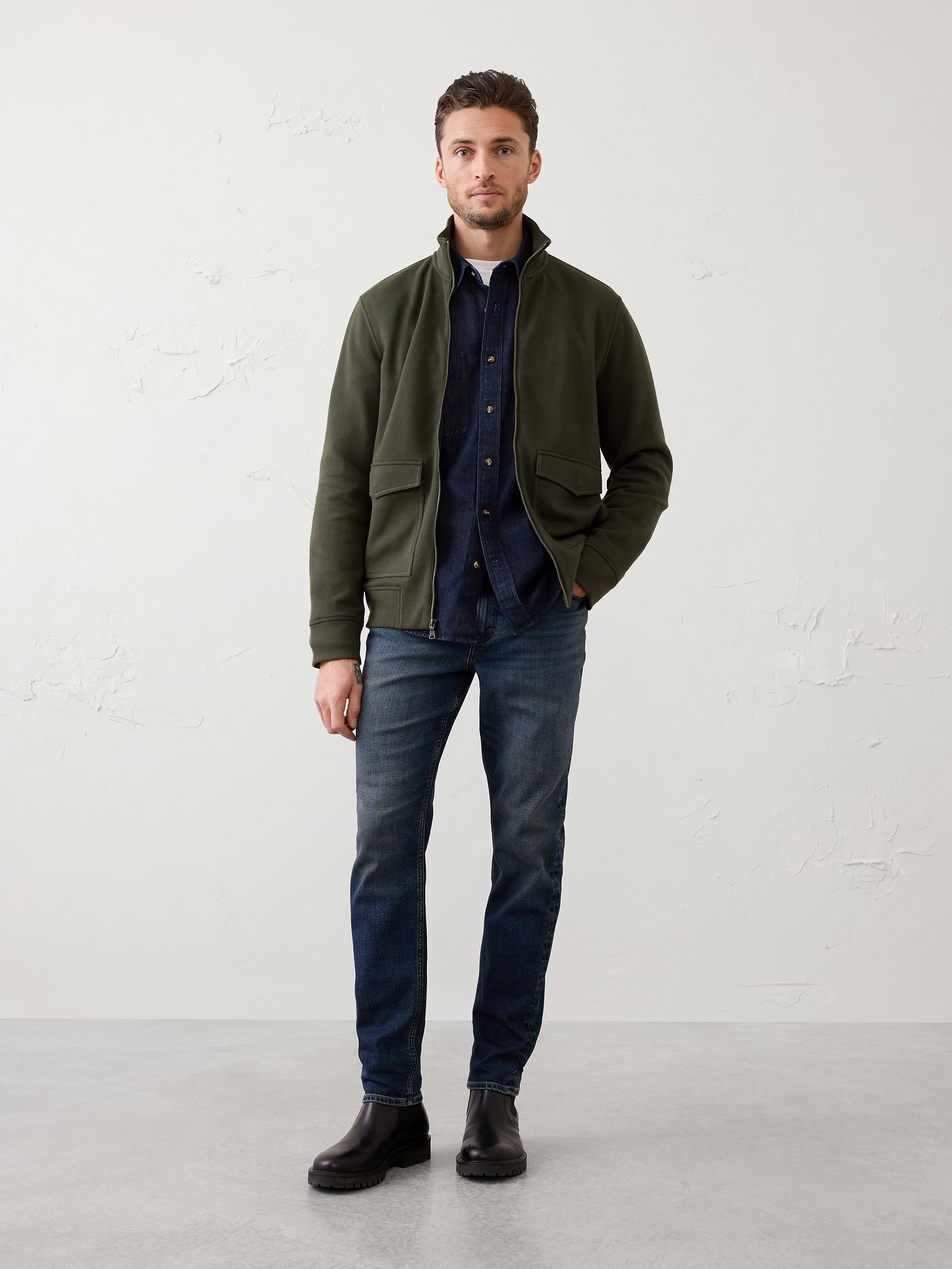 Image number 1 showing, Lightweight Mock-Neck Jacket