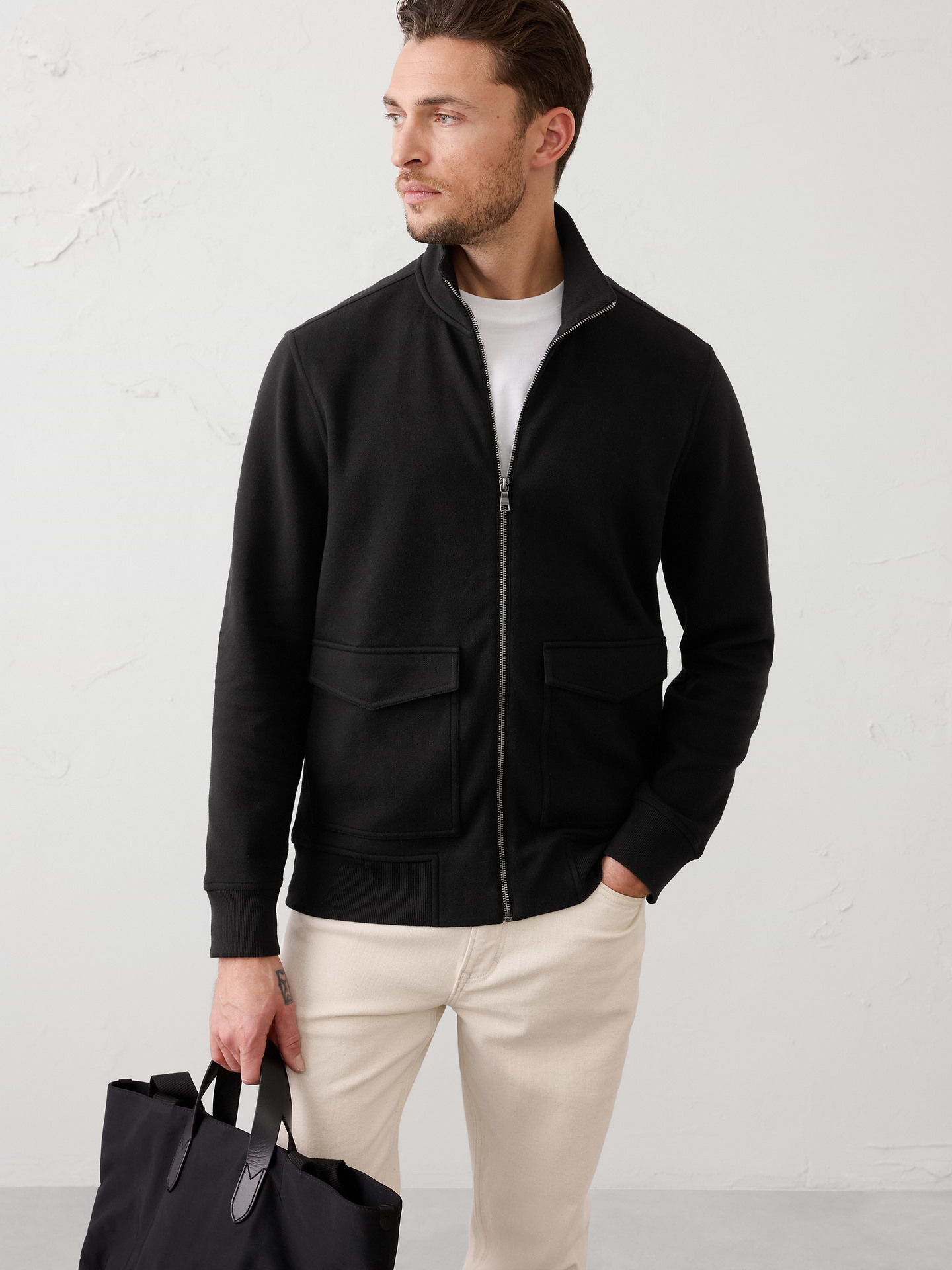 Image number 1 showing, Lightweight Mock-Neck Jacket