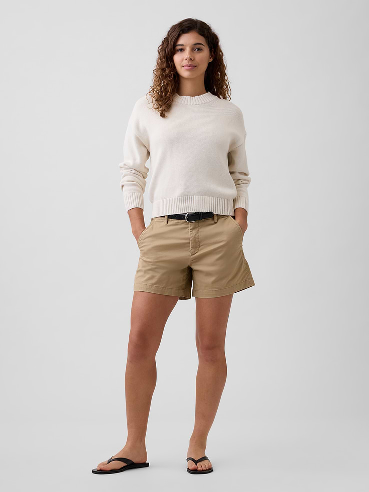 Image number 1 showing, 5" Mid Rise Downtown Khaki Shorts