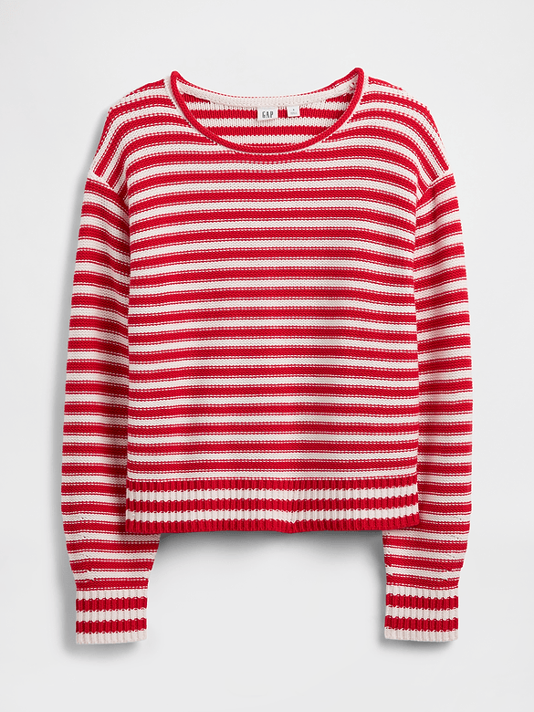 Relaxed Stripe Rollneck Sweater