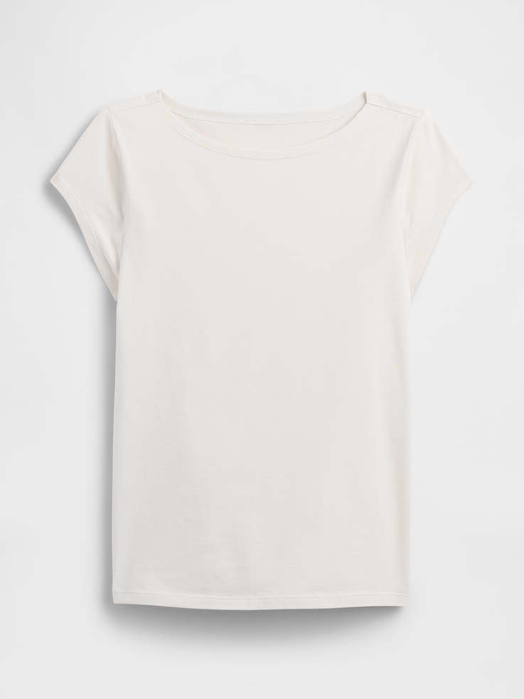 Image 5 of 5, Stretch Jersey Boatneck T-Shirt